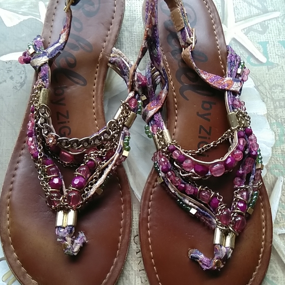 rebels Shoes - Beaded purple sandals